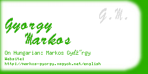 gyorgy markos business card